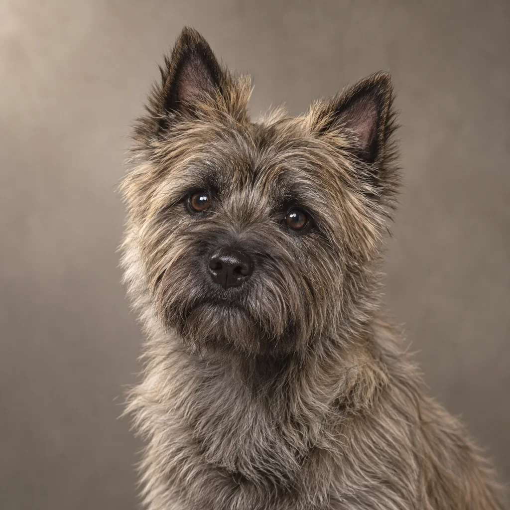 AI-generated illustration of an adult Cairn Terrier