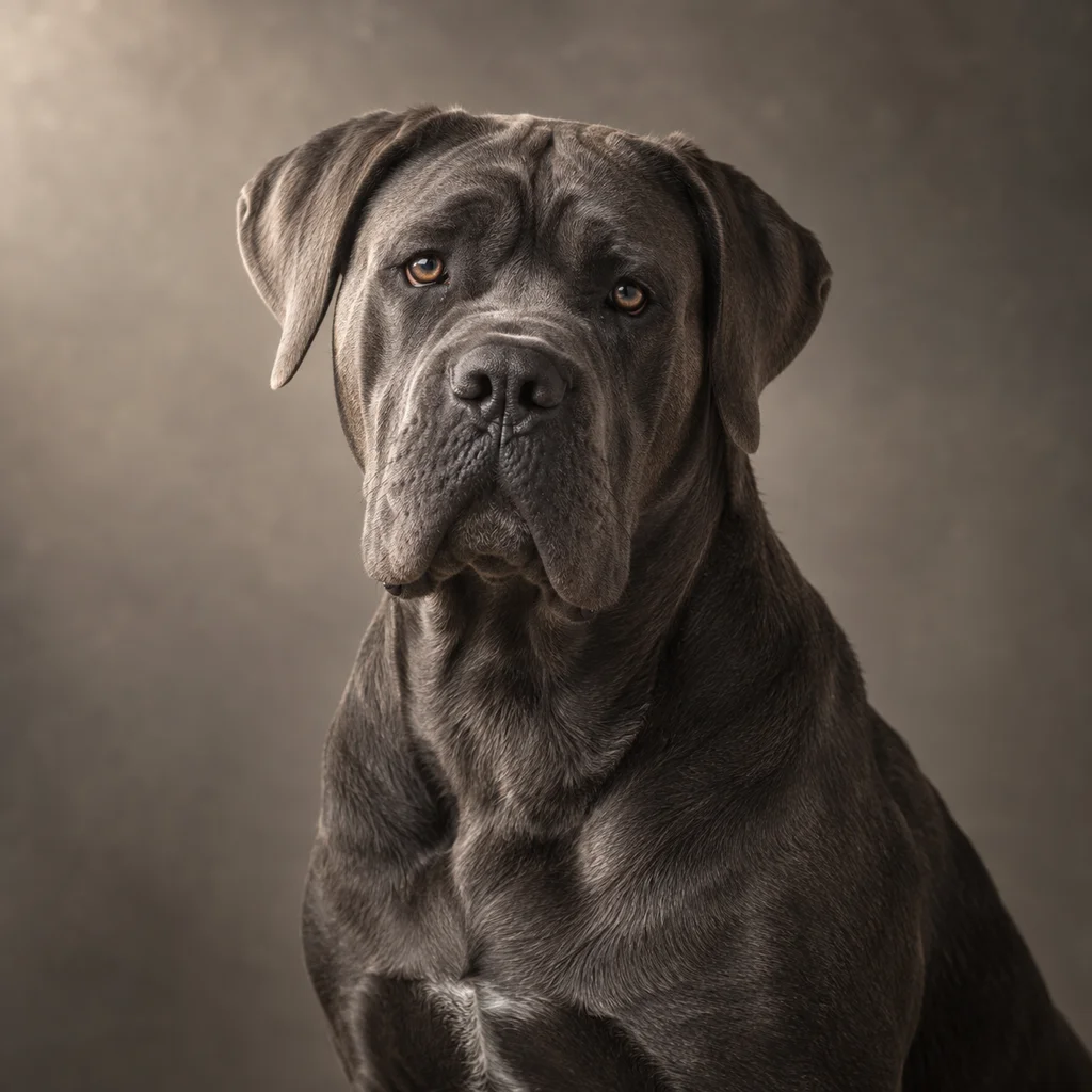 AI-generated illustration of an adult Cane Corso