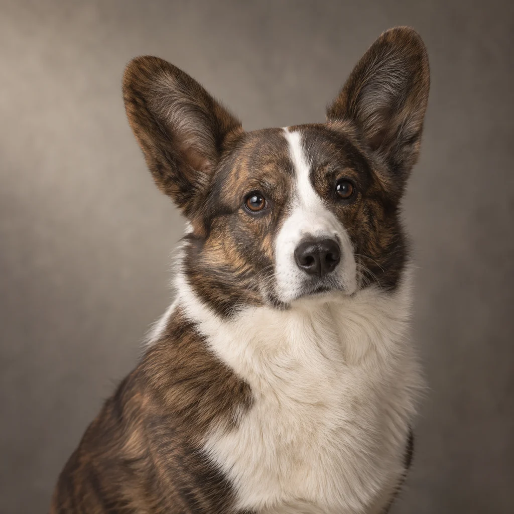 AI-generated illustration of an adult Cardigan Welsh Corgi