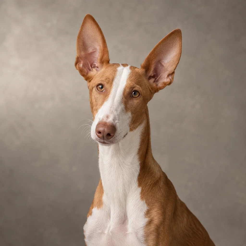 AI-generated illustration of an adult Ibizan Hound