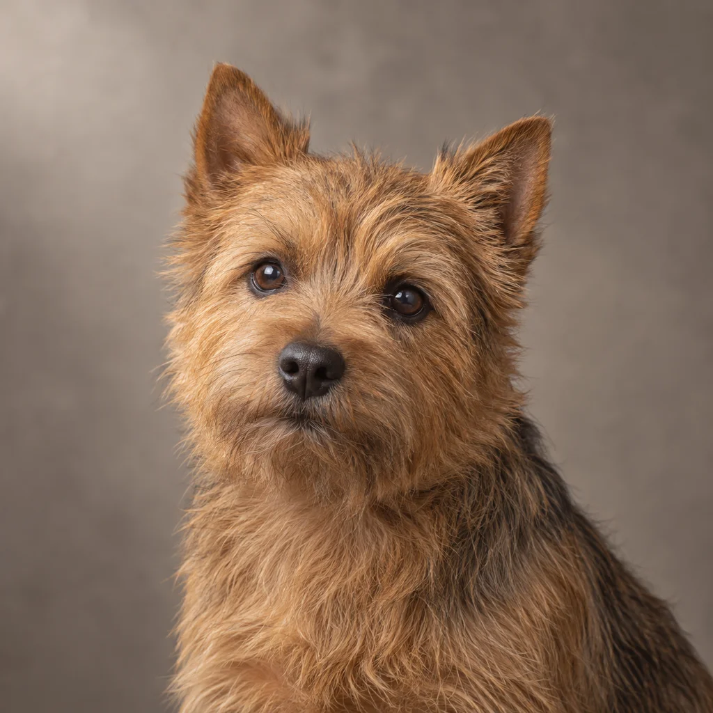 AI-generated illustration of an adult Norwich Terrier
