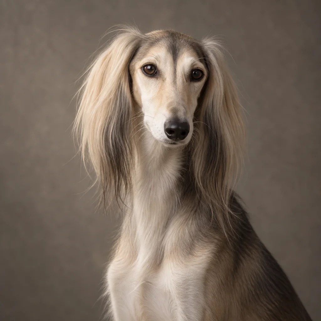 AI-generated illustration of an adult Saluki