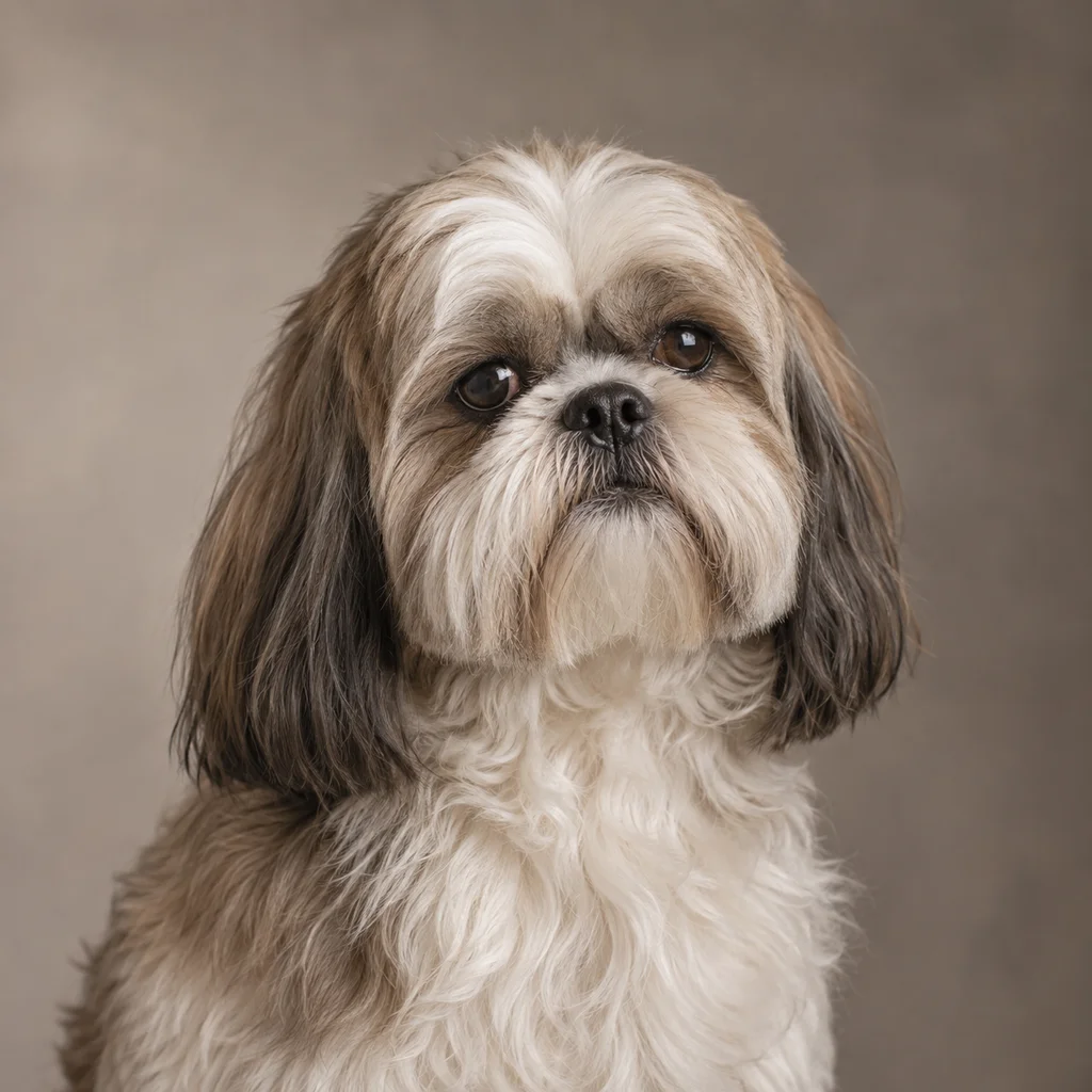 AI-generated illustration of an adult Shih Tzu